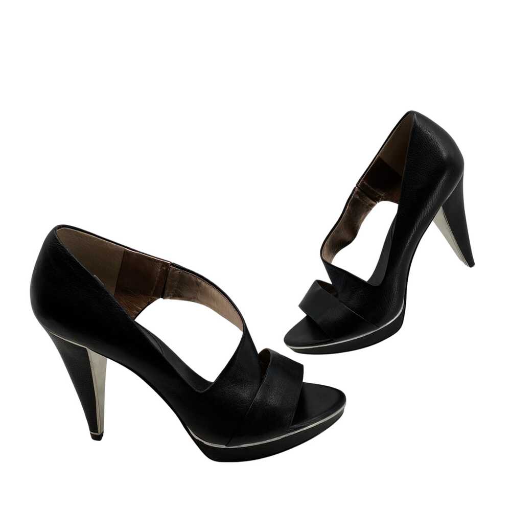 Banana Republic Black Leather Ultra-High Cone Heels | Size 8.5